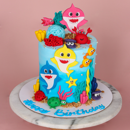 Baby Shark Birthday Cake