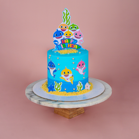 Blue Baby Shark Cake