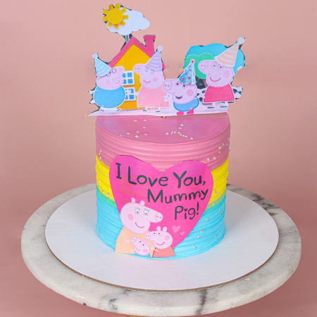 Pink Peppa Pig Cake